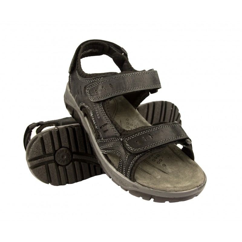 zerimar shoes Sandalias de piel STONE con cierre de velcro
