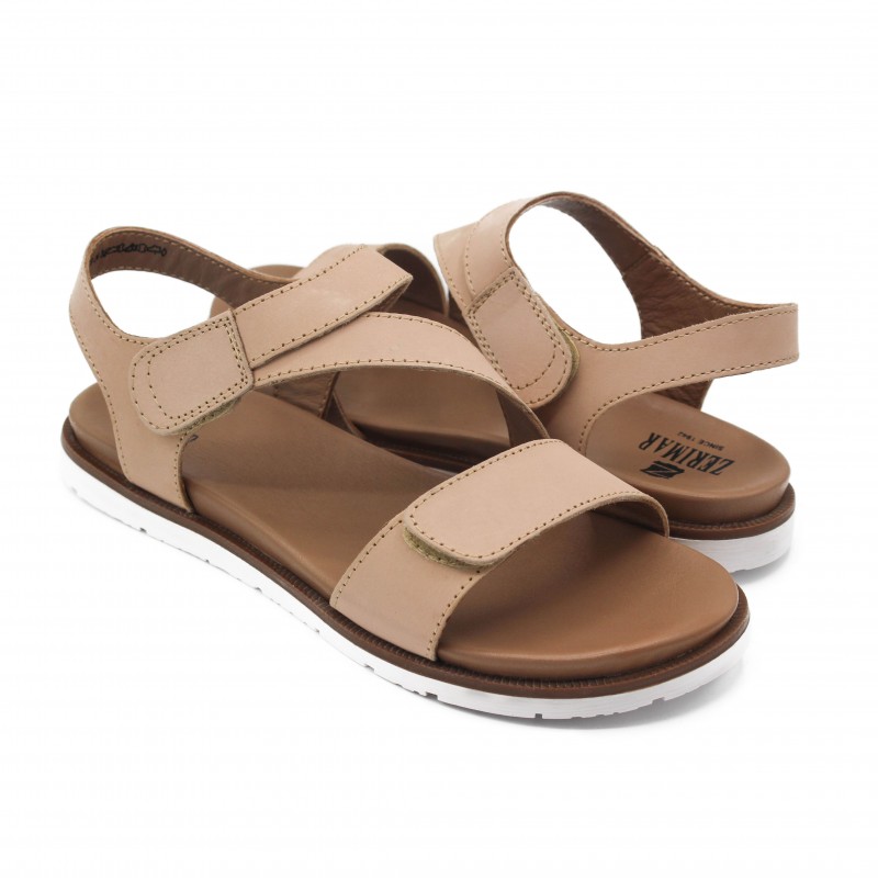 Zerimar Shoes Sandalias Planas De Piel Modelo FAHAR
