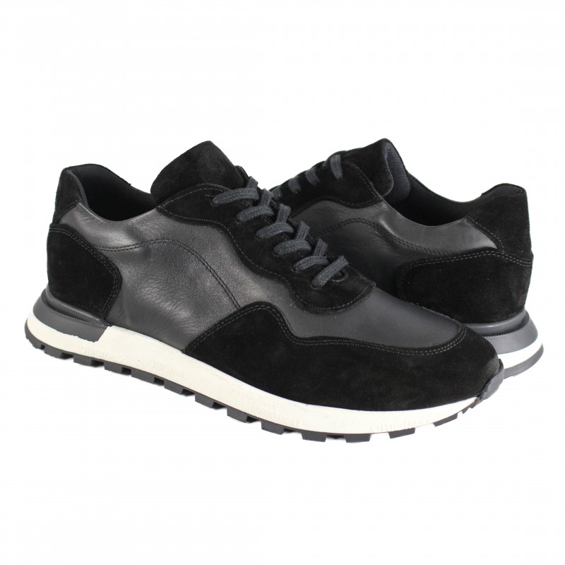 Zerimar Shoes Sneakers De Piel Combi Con Detalle Relieve