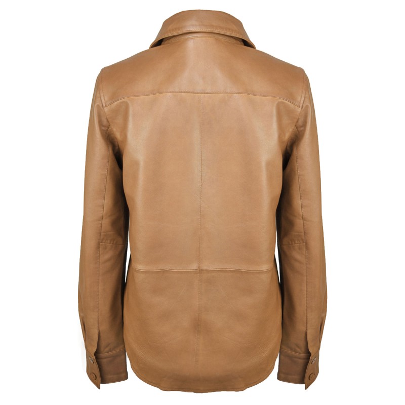 Zerimar Shoes Sobrecamisa De Piel Abotonada Estilo 80s