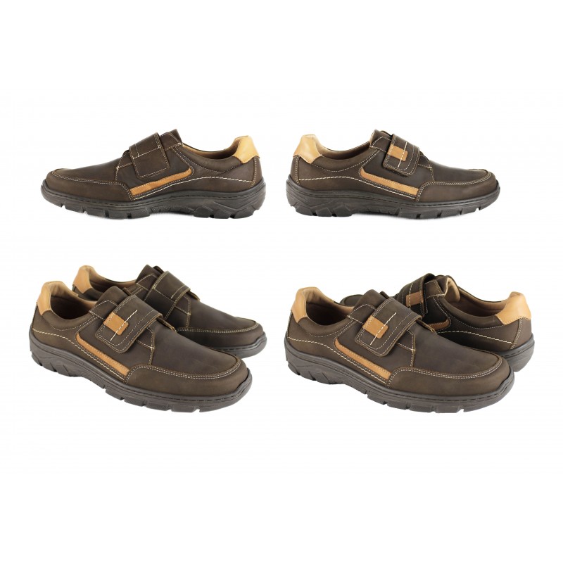 Zerimar Shoes Zapato De Cuero Con Cierre De Velcro Modelo BICO