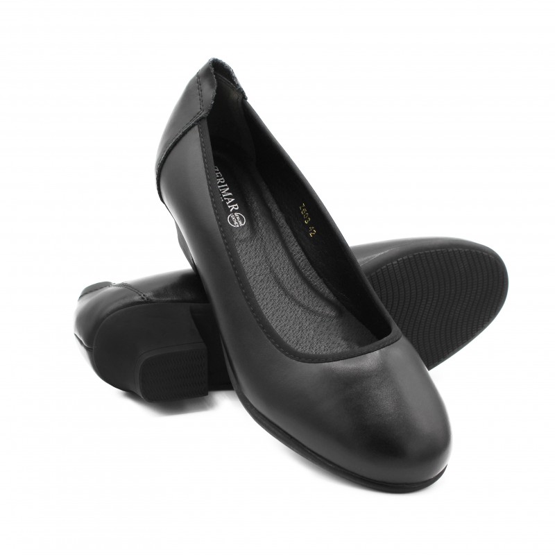 Zerimar Shoes Zapato De Piel Profesional Para Oficina Y Eventos - Tacón 4 5 Cm