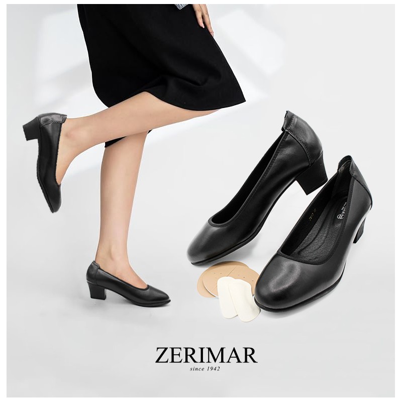 Zerimar Shoes Zapato De Piel Profesional Para Oficina Y Eventos - Tacón 4 5 Cm
