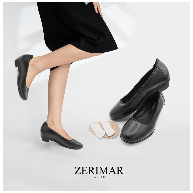 Zerimar Shoes Zapato De Piel Profesional Para Oficina Y Eventos - Tacón 3 5 Cm