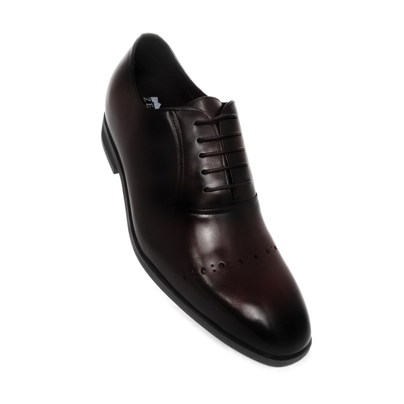 Zerimar Shoes Zapatos De Piel Con Alzas Interiores Para Hombre 7 Cm