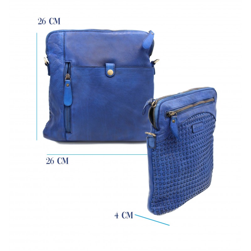 Zerimar Shoes Bolso De Piel Trenzado 26x26x4 Cm