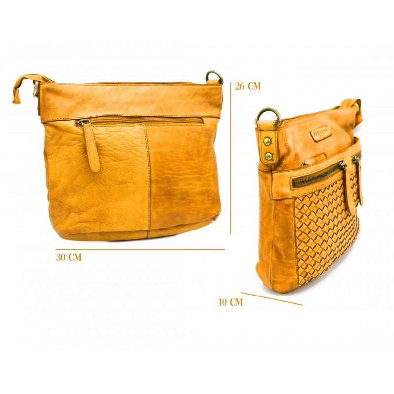 Zerimar Shoes Bolso De Piel Trenzado 26x30x10 Cm