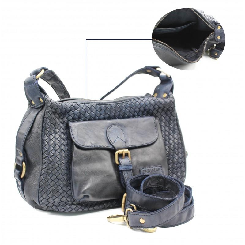 Zerimar Shoes Bolso De Piel Trenzado 30x20x10 Cm