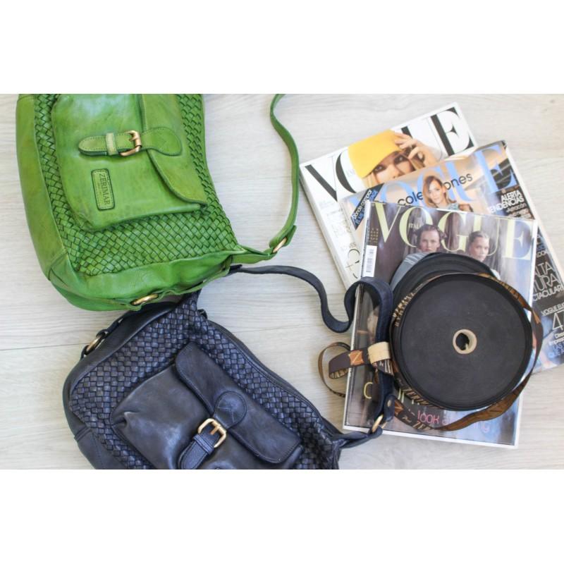 Zerimar Shoes Bolso De Piel Trenzado 30x20x10 Cm