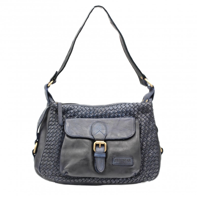 zerimar shoes Bolso de piel trenzado 30x20x10 cm