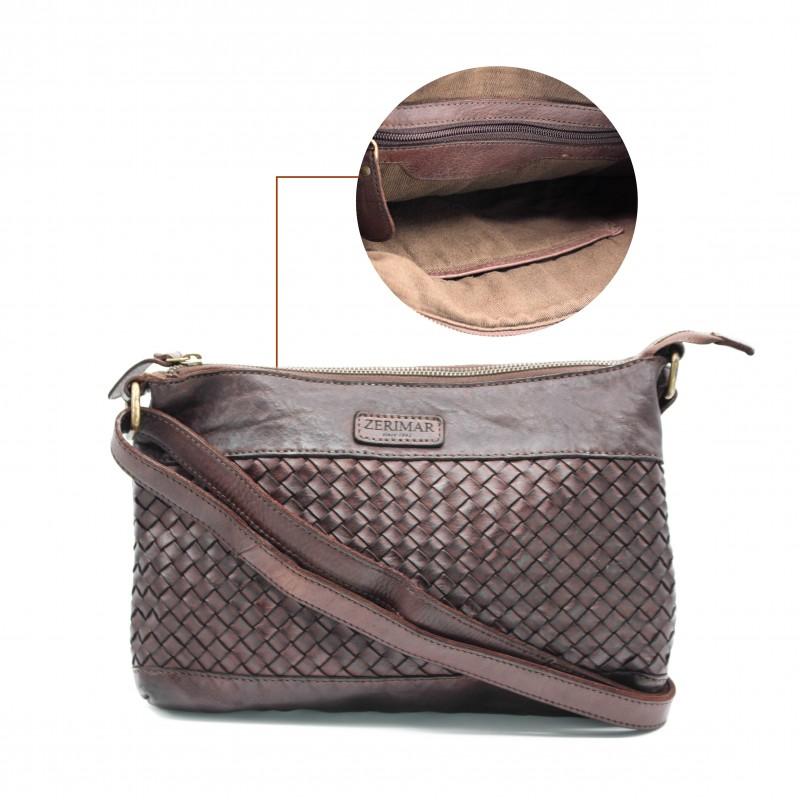 Zerimar Shoes Bolso De Piel Trenzado 31x20x4 Cm