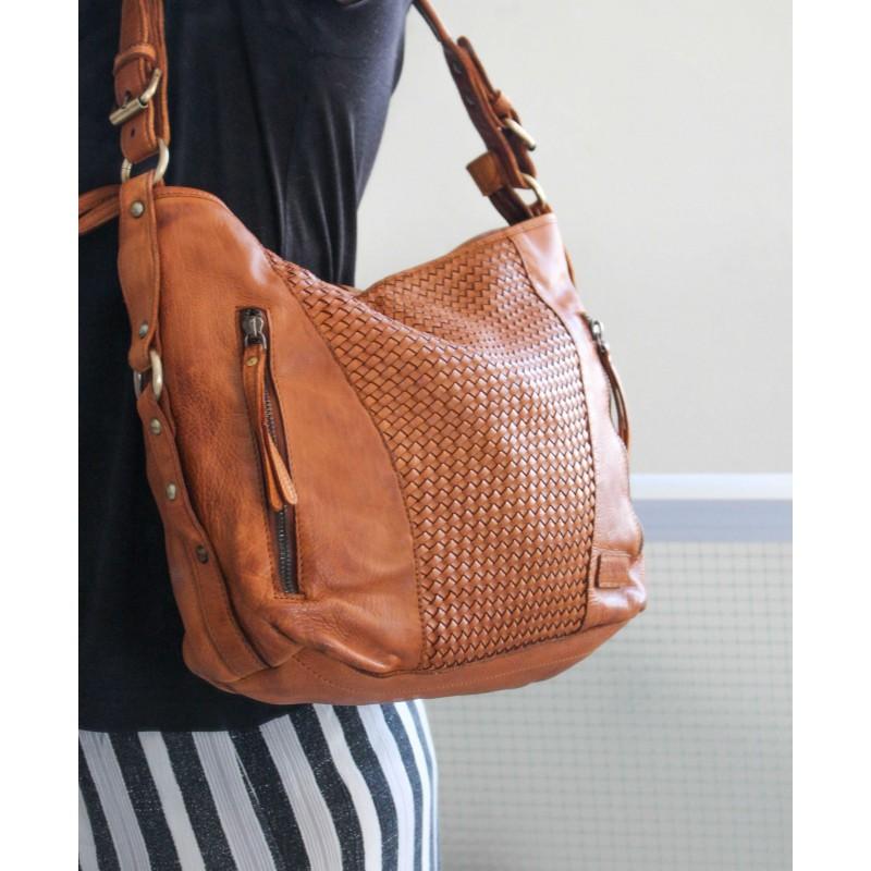 Zerimar Shoes Bolso De Piel Trenzado 38x26x10 Cm