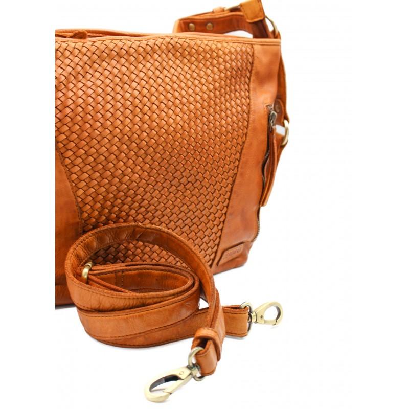 Zerimar Shoes Bolso De Piel Trenzado 38x26x10 Cm