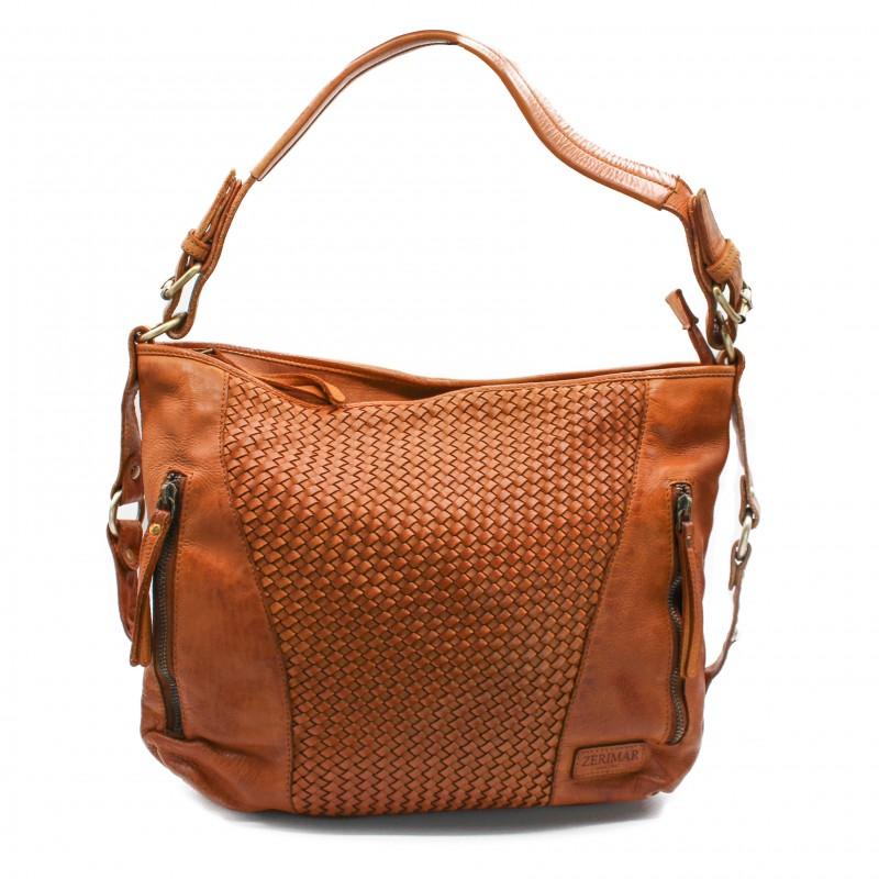 zerimar shoes Bolso de piel trenzado 38x26x10 cm