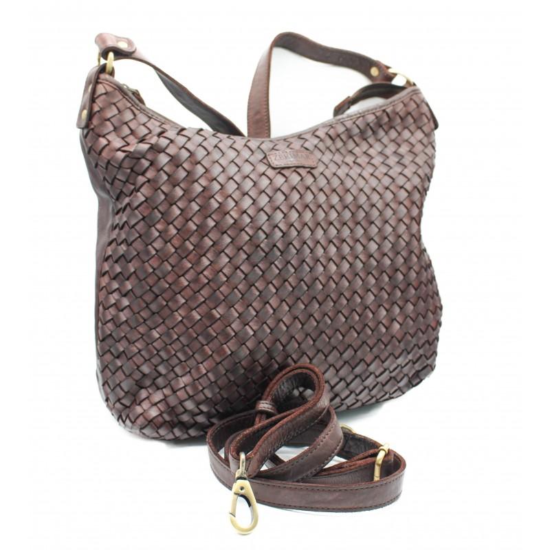 Zerimar Shoes Bolso De Piel Trenzado 38x28x10 Cm