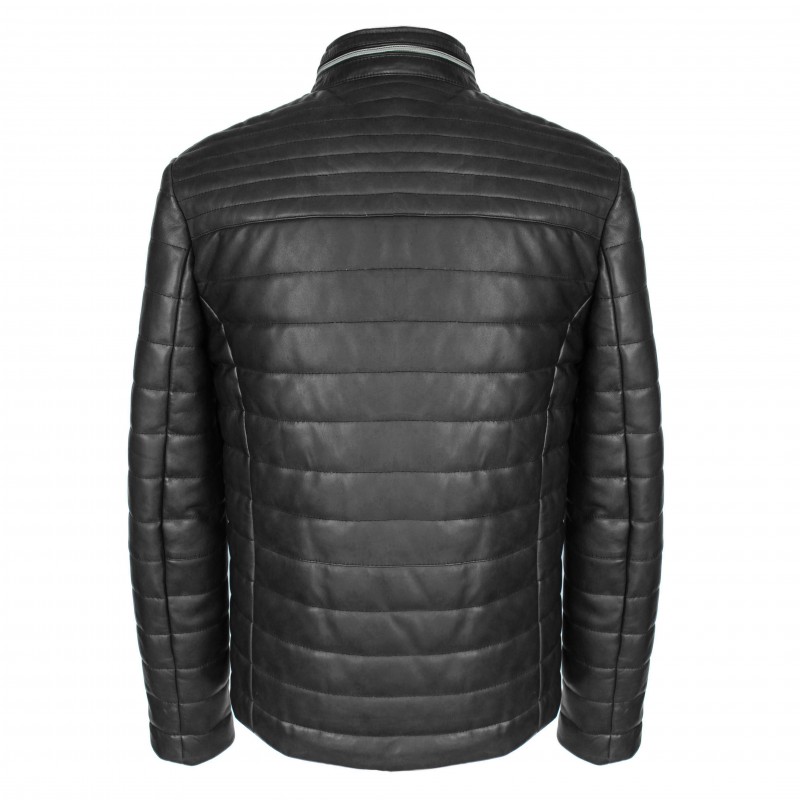 Zerimar Shoes Chaqueta De Piel Acolchada BLUEBERRY