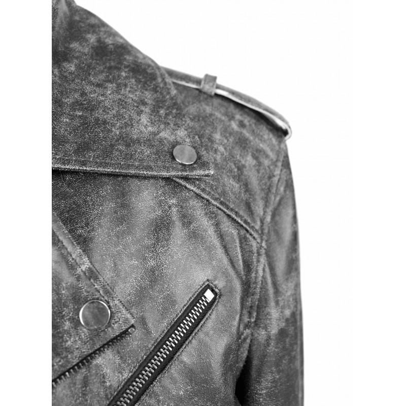 Zerimar Shoes Chaqueta De Piel Biker OLD SCHOOL