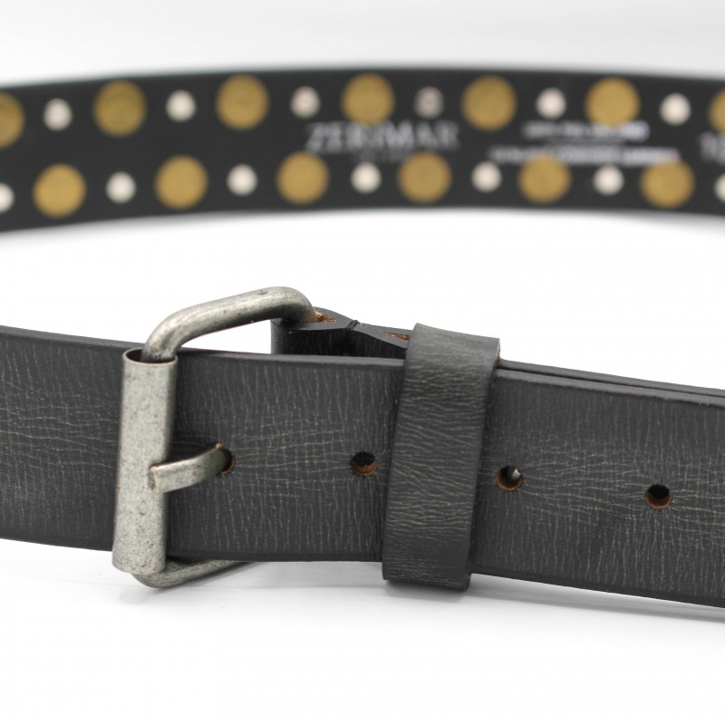 Zerimar Shoes Cinturón De Piel Con Tachuelas 39 Mm