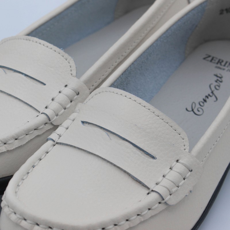 Zerimar Shoes Mocasines De Piel Con Suela Negra