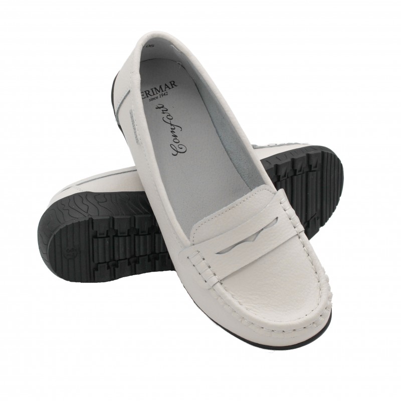 zerimar shoes Mocasines de piel con suela negra