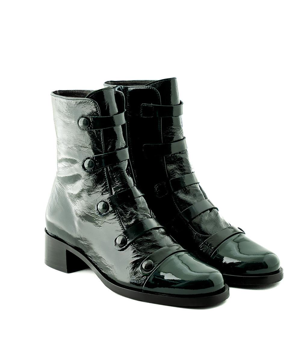 Zinda Botín De Piel Verde