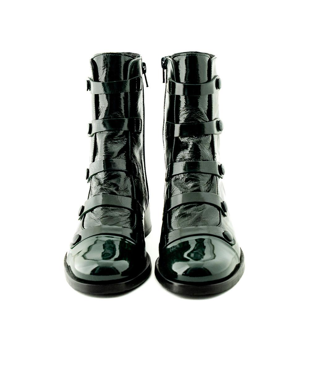 Zinda Botín De Piel Verde