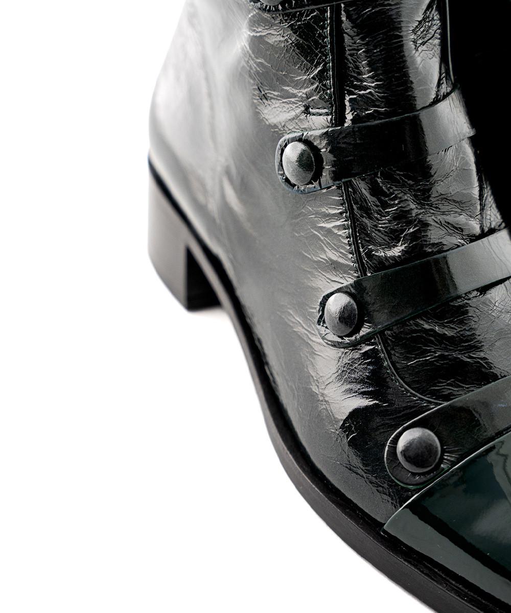 Zinda Botín De Piel Verde