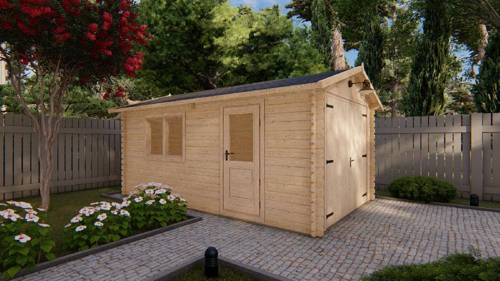 28mm Garaje De Madera 3 2x5 2