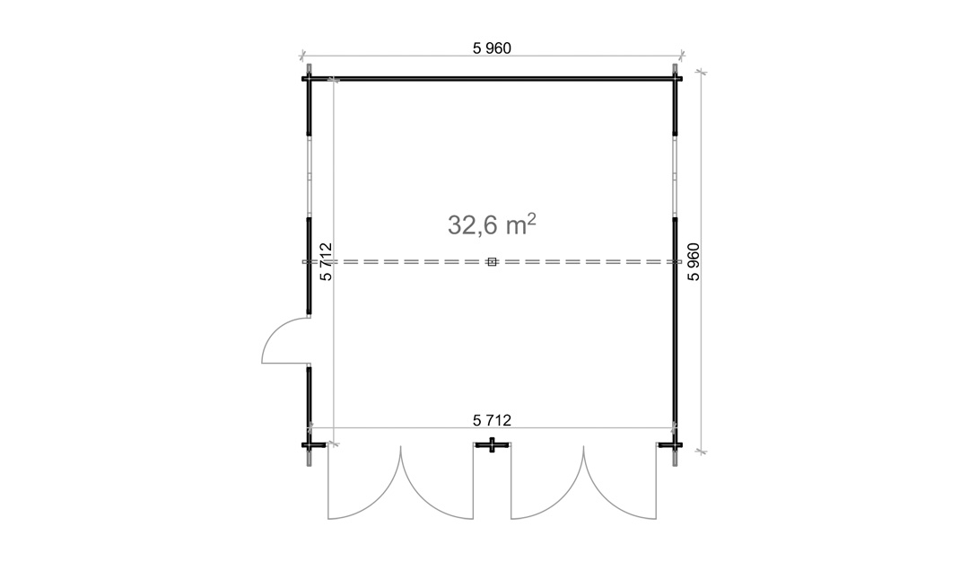 44mm Garaje De Madera 6x6