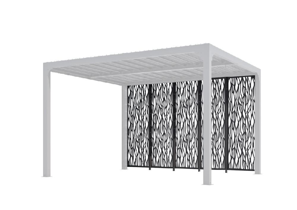 5 Paneles Mashrabiya De Acero Para Pérgola PER 3630 BI