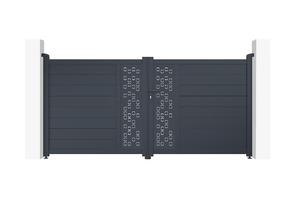 ADULA 300B140 Portón Eléctrico Batiente + Motor Brazo B500