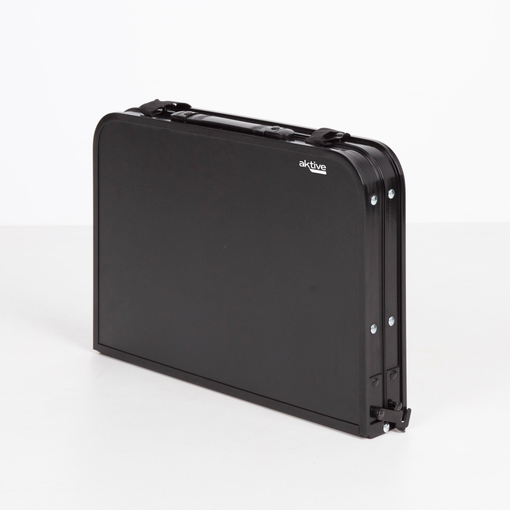 Aktive Mesa Plegable Camping Maletín Pequeña Ajustable En Altura Y Antideslizante Negra C/red
