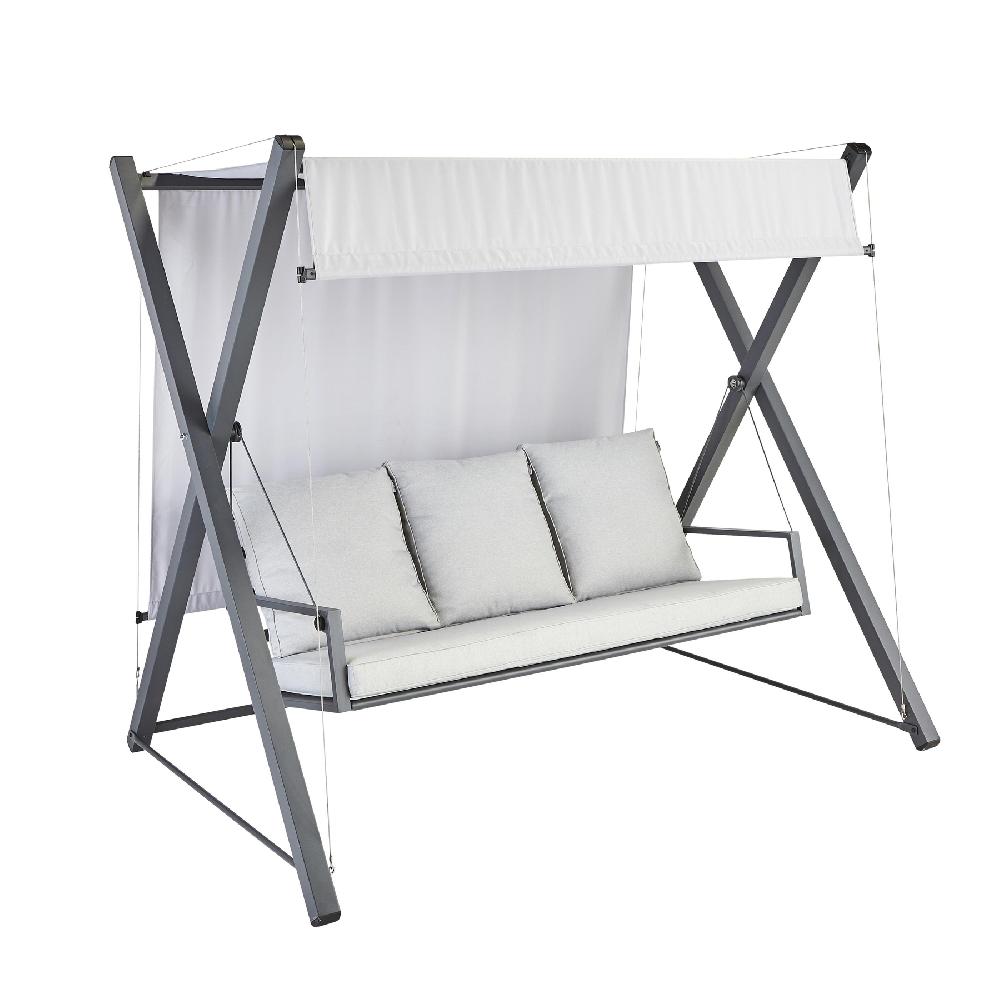 Balancín de acero NATERIAL Odyssea gris 155x213 cm