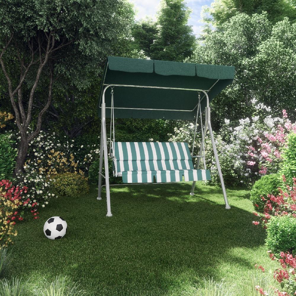 Balancín De Jardín De Metal NATERIAL Verde 167x113x155 Cm