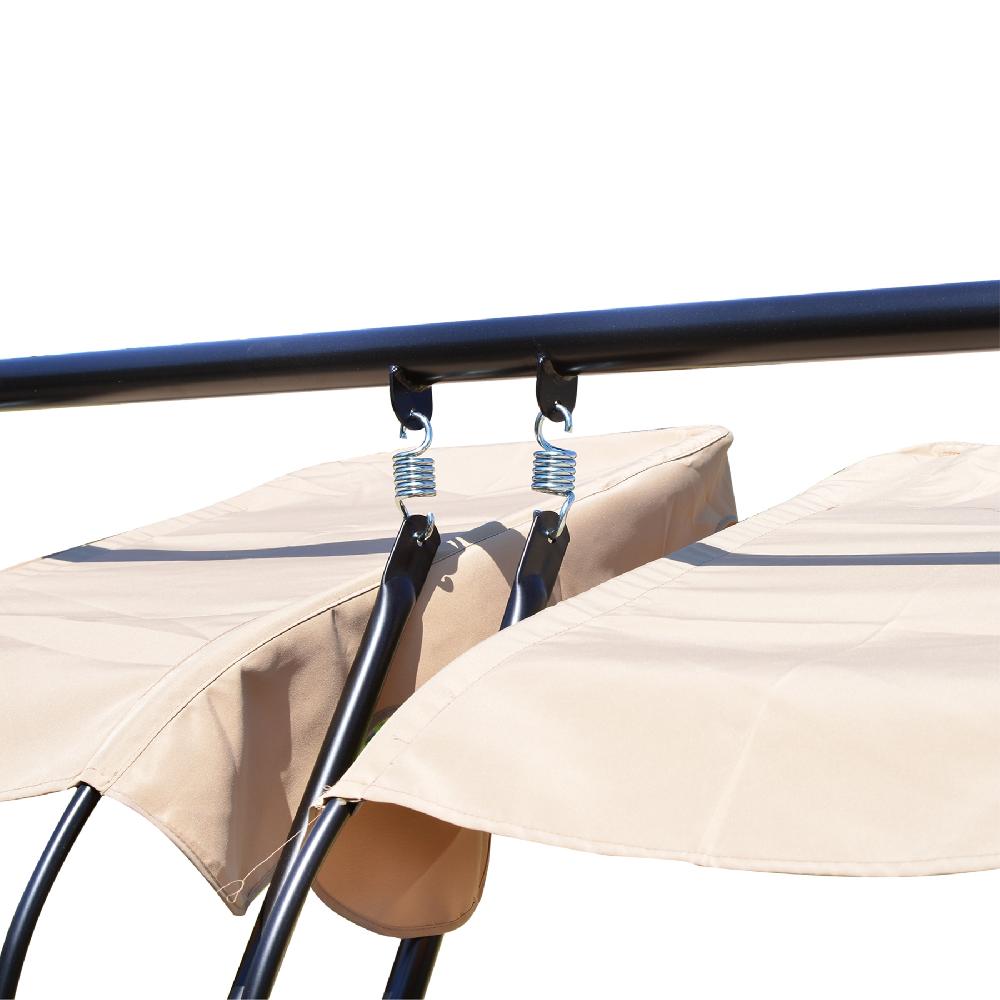 Balancín De Jardín Outsunny Acero Poliéster Beige 170x136x170 Cm 01-0882