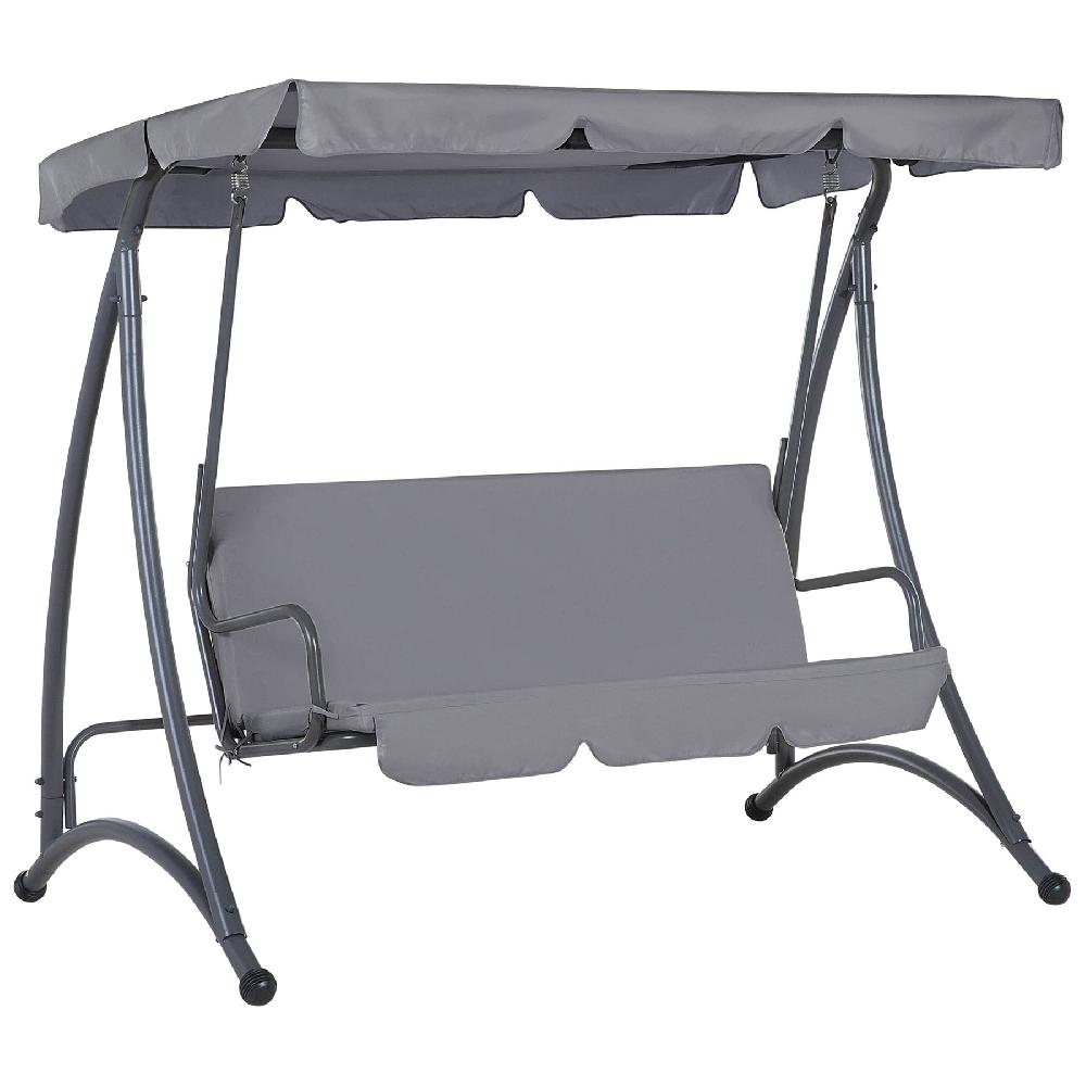 Beliani Columpio TEMPLE Metal Gris Oscuro