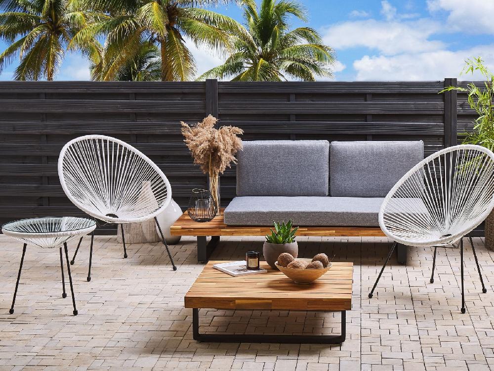 Beliani Conjunto De Balcón ACAPULCO II Blanco