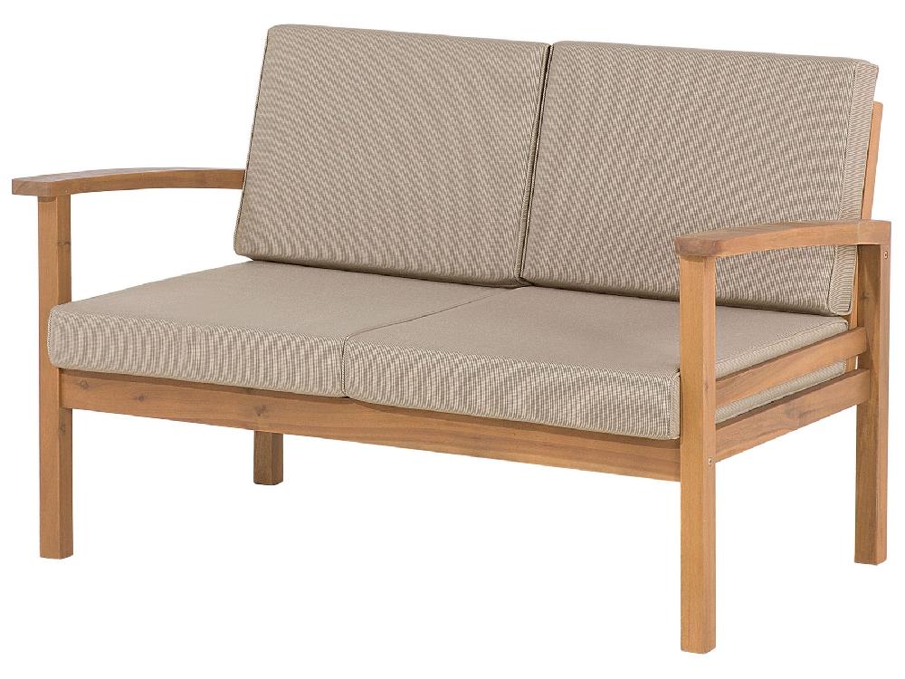 Beliani Conjunto De Jardín Con Mesa 4 Plazas MANILA Madera De Acacia Certificada Marrón Claro