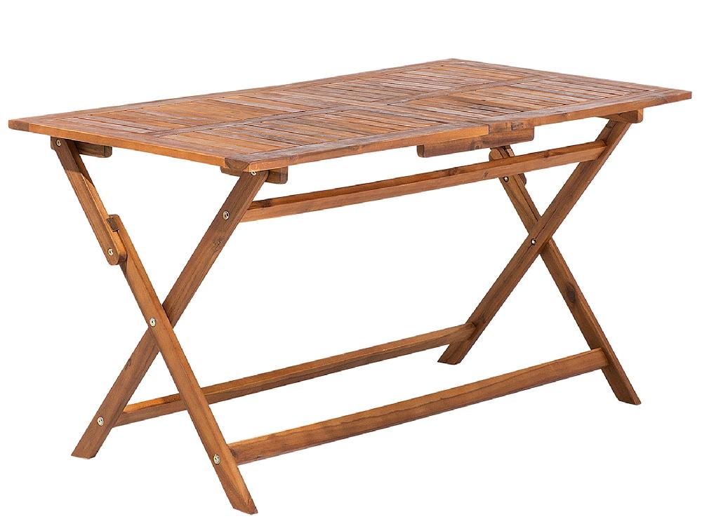 Beliani Conjunto De Jardín En Madera De Acacia 6 Plazas CENTO