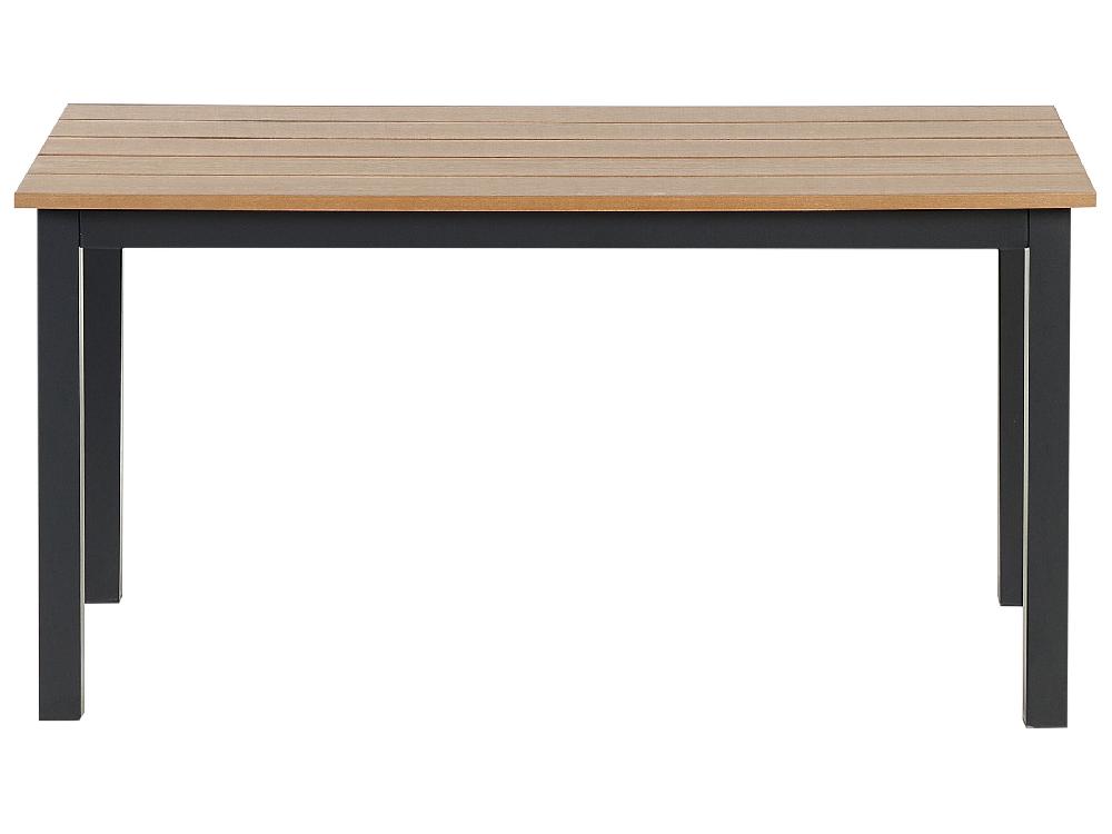 Beliani Mesa De Centro Madera Clara Y Negro 96 X 52 Cm MESSINA