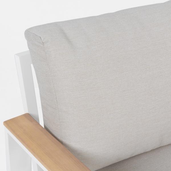 BIZZOTTO SALÓN CON COJINES BELMAR BLANCO SOFÁ SILLÓN MESA DE CENTRO 0663200