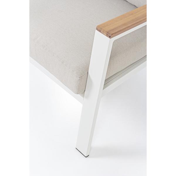 BIZZOTTO SALÓN CON COJINES BELMAR BLANCO SOFÁ SILLÓN MESA DE CENTRO 0663200