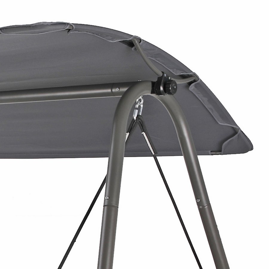 Cama Abatible De Jardín Con Dosel Regan Gris