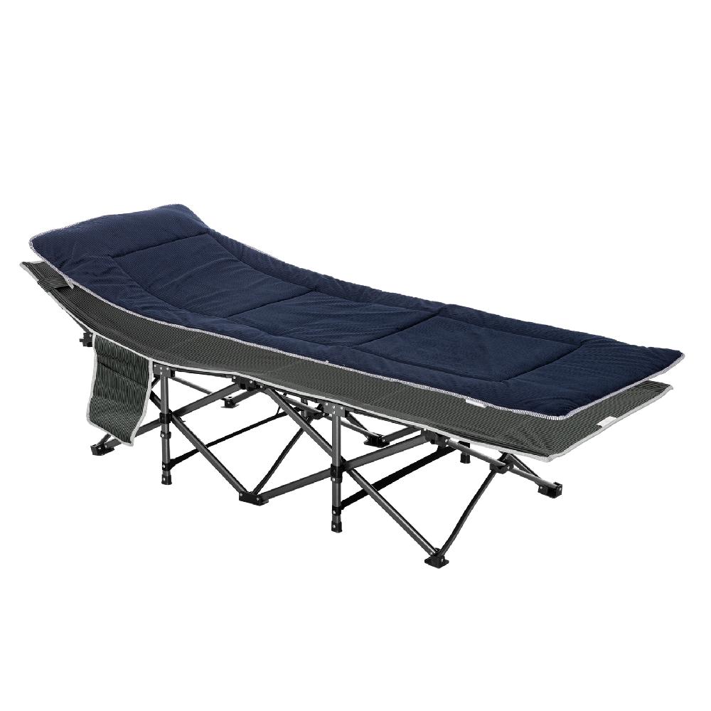 Cama de Camping Outsunny Acero Tela Oxford Azul 188x64.5x53 cm A20-207