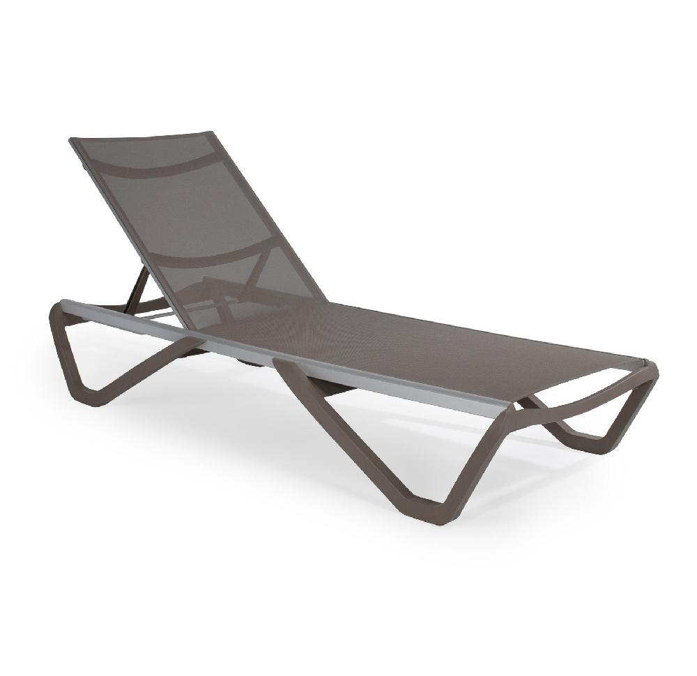 Cama De Exterior Almeria De Aluminio Moka 71.5 X 30 X 191 Cm