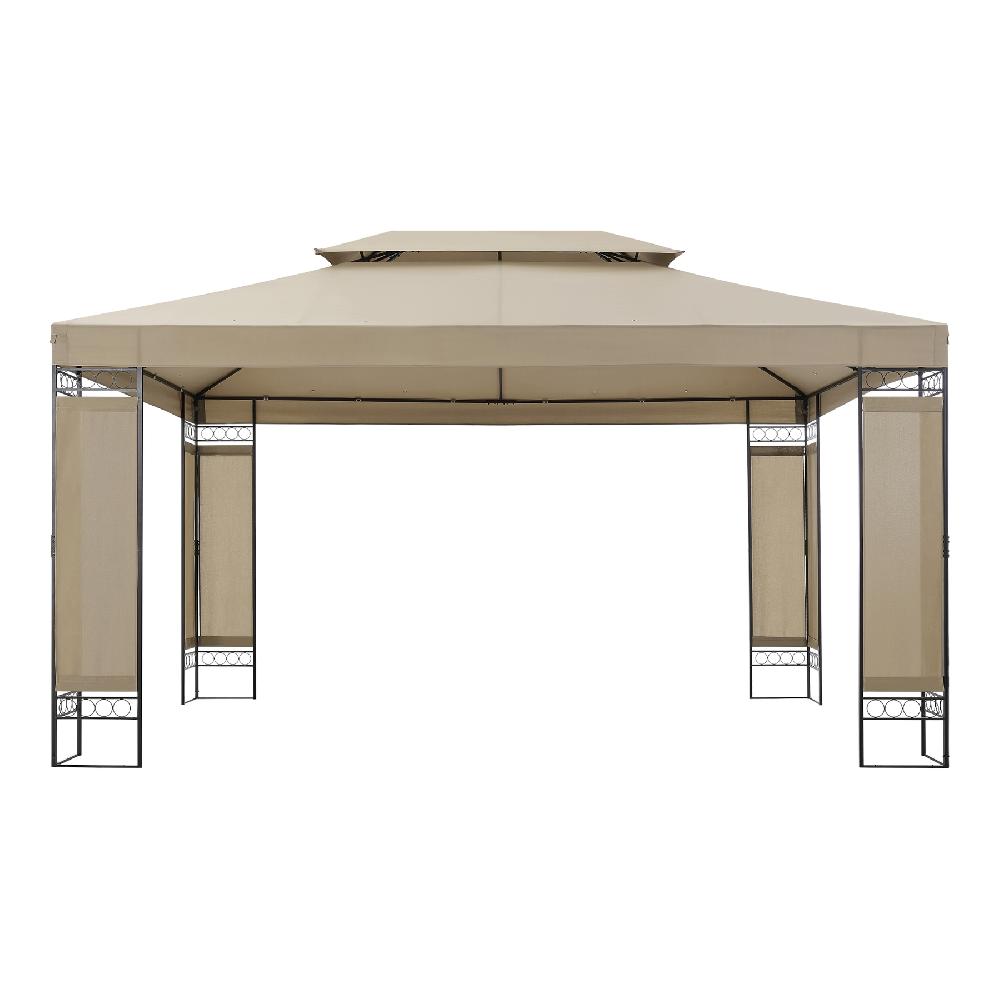 Carpa De Recepción Lanciano Acero Poliéster 400 X 300 X 265 Cm Beige [en.casa]