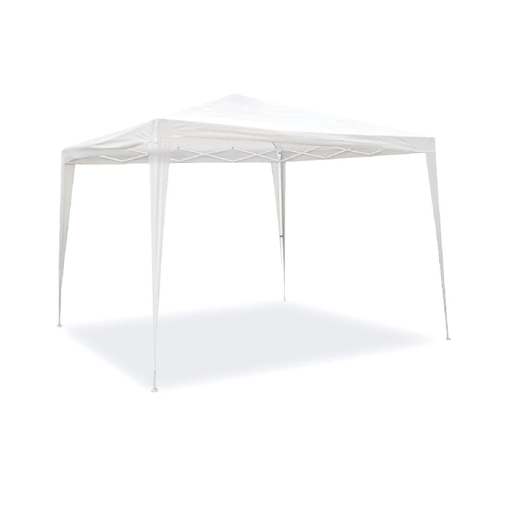 Carpa Plegable 3x3 m Blanca – Incluye Vientos y Piquetas de Fijación - Lona Rafia 100 gr/m2