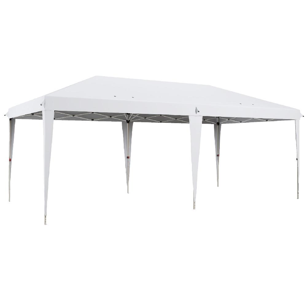 Carpa Plegable OUTSUNNY Acero Tela Oxford Blanco 585x295x270 cm 84C-118V03WT