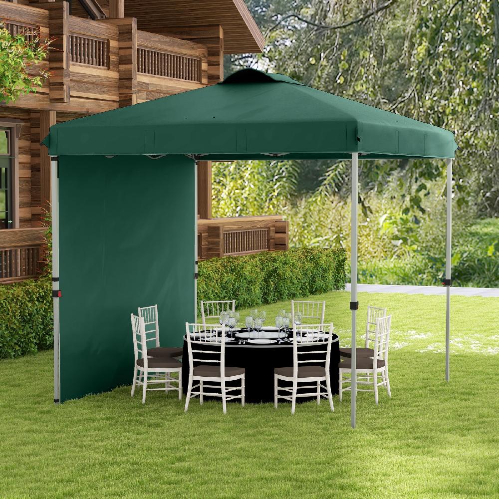 Carpa Plegable OUTSUNNY Acero Tela Oxford Verde 247x247x268 Cm 84C-497V00GN