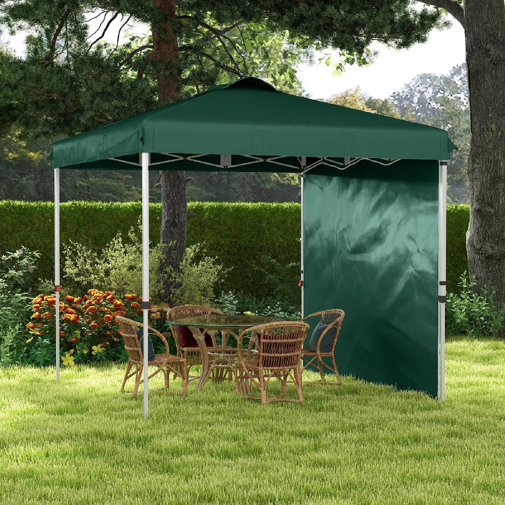 Carpa Plegable OUTSUNNY Acero Tela Oxford Verde 247x247x268 Cm 84C-497V00GN